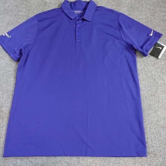 Nike Golf Polo Shirt XL Blue Embroidered Dri Fit Foresters Financial NEW - Picture 1 of 7